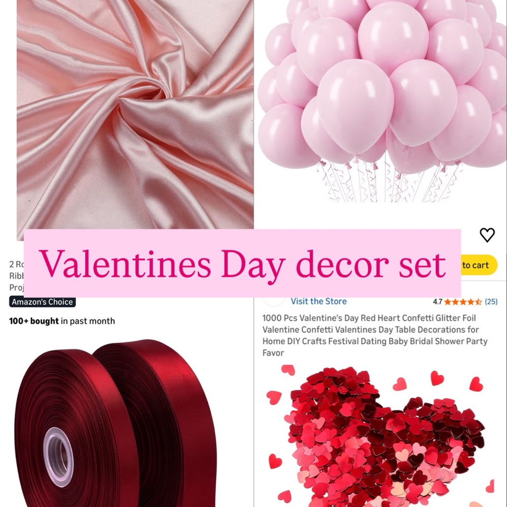 Amazon Valentine's Day Party Set - Pink and Red